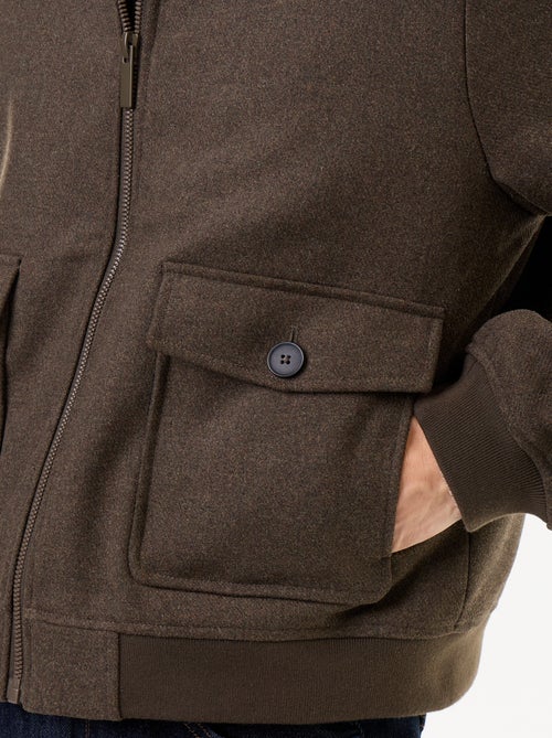 Blouson en faux lainage col effet moutonné - Kiabi Blouson en faux lainage col effet moutonné - Kiabi