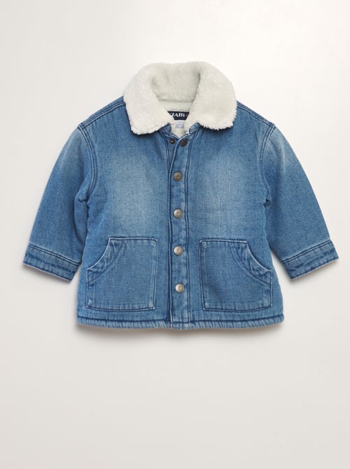 Blouson en jean doublé effet moutonné - Kiabi