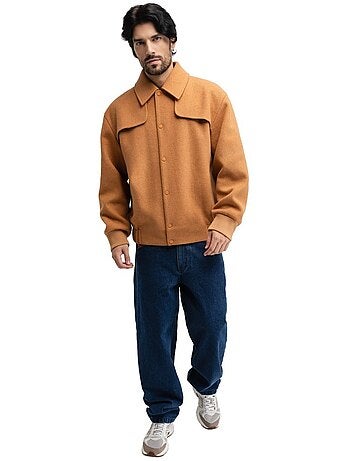 Blouson en laine homme homme gobi camel