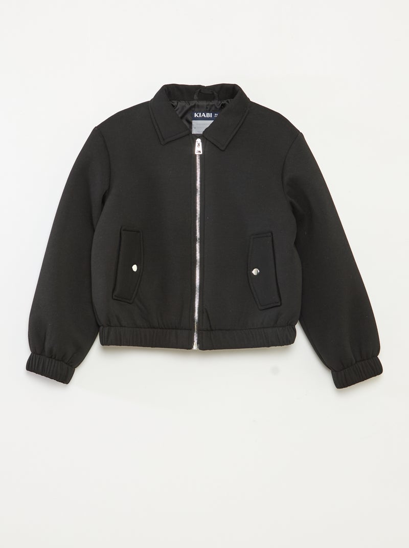 Blouson en maille Milano avec base élastiquée Noir - Kiabi