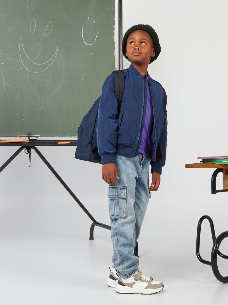 Blouson en nylon Bleu marine - Kiabi