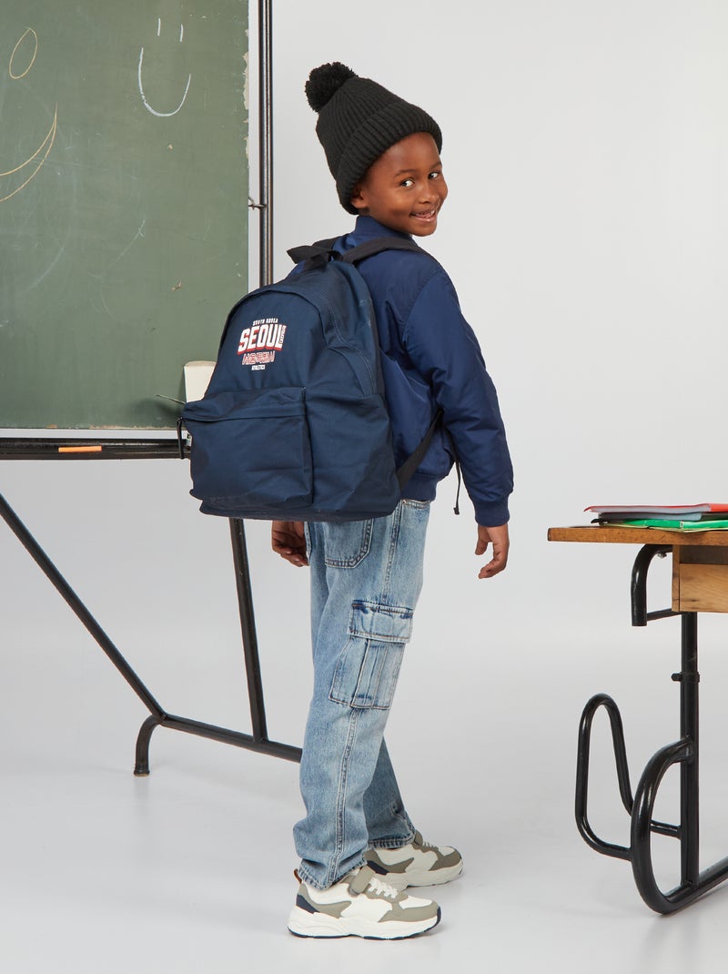 Blouson en nylon Bleu marine - Kiabi