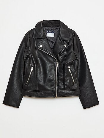 Blouson en simili texturé