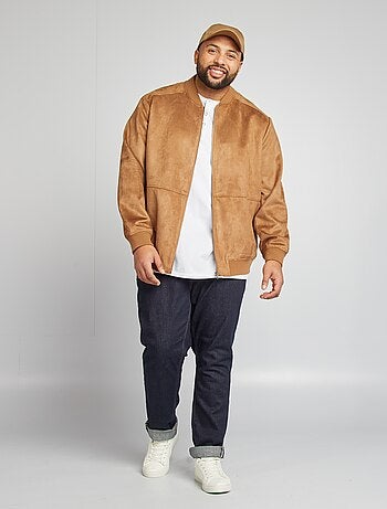 Blouson en suédine zippé