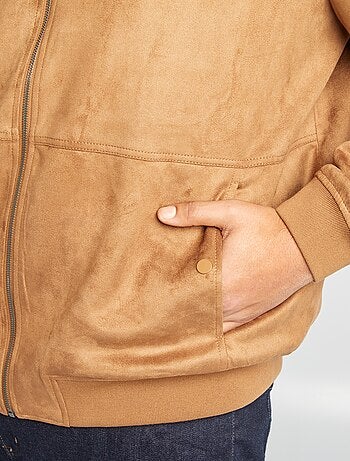Blouson en suédine zippé