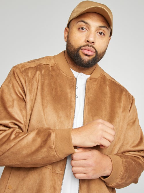 Blouson en suédine zippé - Kiabi