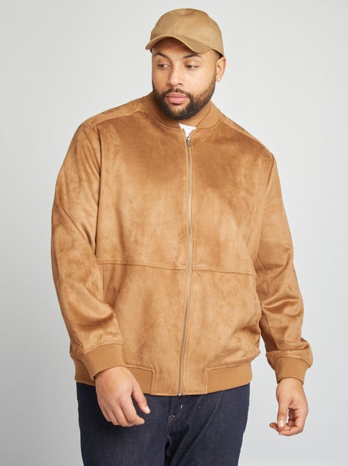 Blouson en suédine zippé - Kiabi