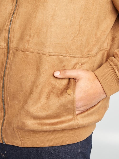 Blouson en suédine zippé - Kiabi