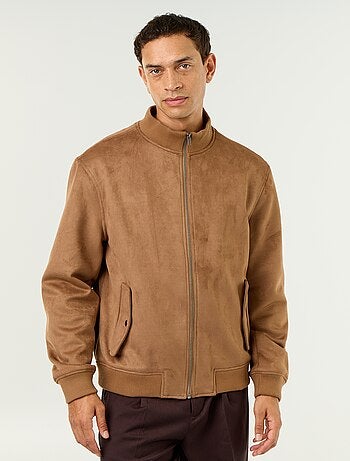 Blouson en suédine zippé