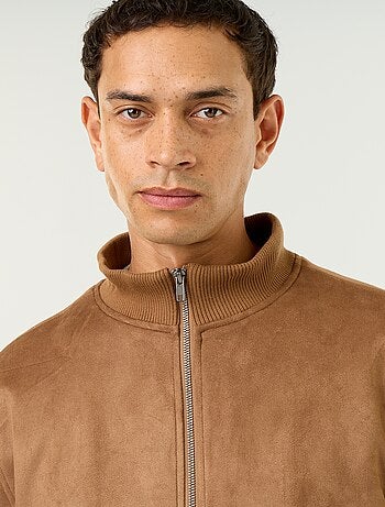 Blouson en suédine zippé