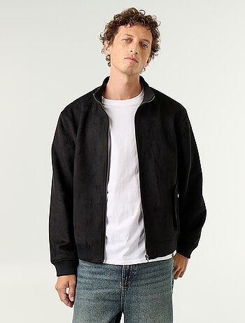Blouson en suédine zippé