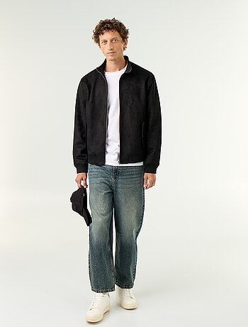 Blouson en suédine zippé
