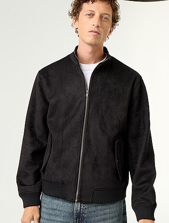 Blouson en suédine zippé