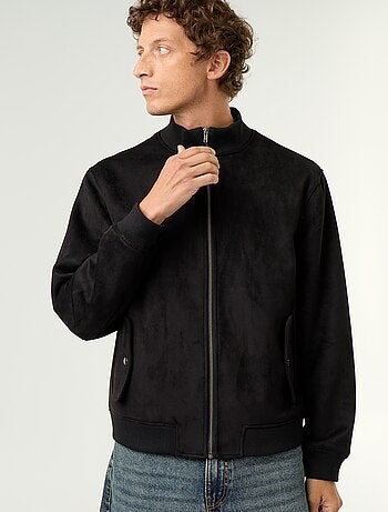 Blouson en suédine zippé