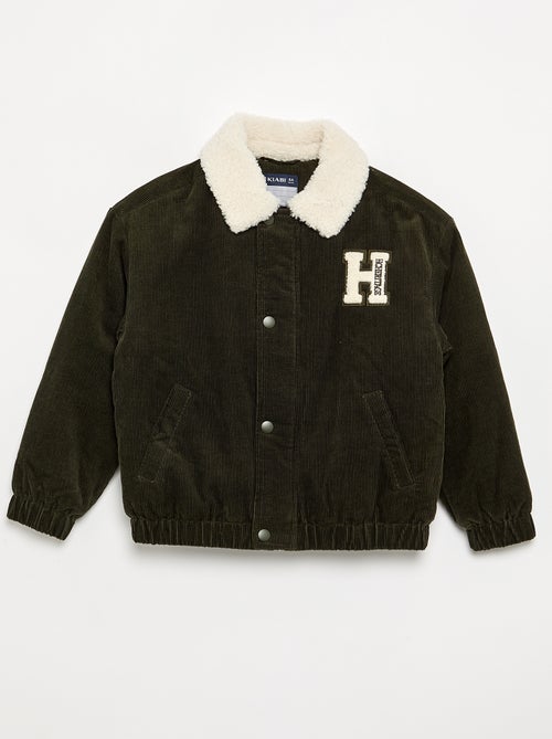 Blouson en velours côtelé et col moutonné - Kiabi Blouson en velours côtelé et col moutonné - Kiabi