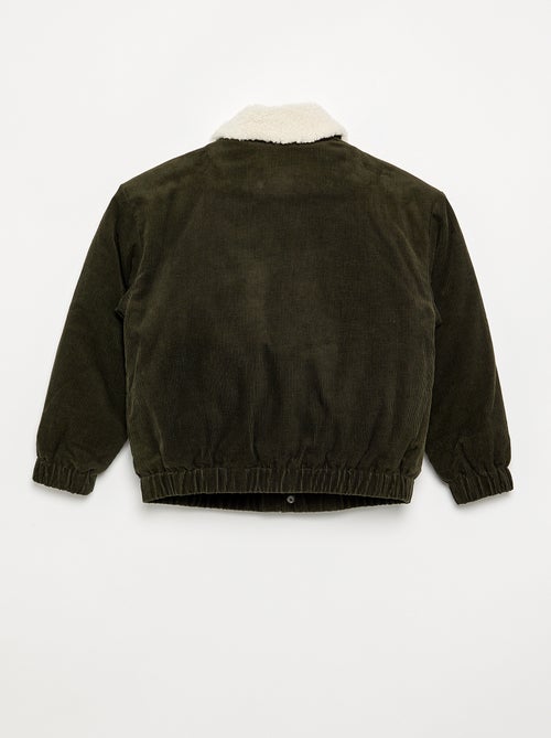 Blouson en velours côtelé et col moutonné - Kiabi Blouson en velours côtelé et col moutonné - Kiabi