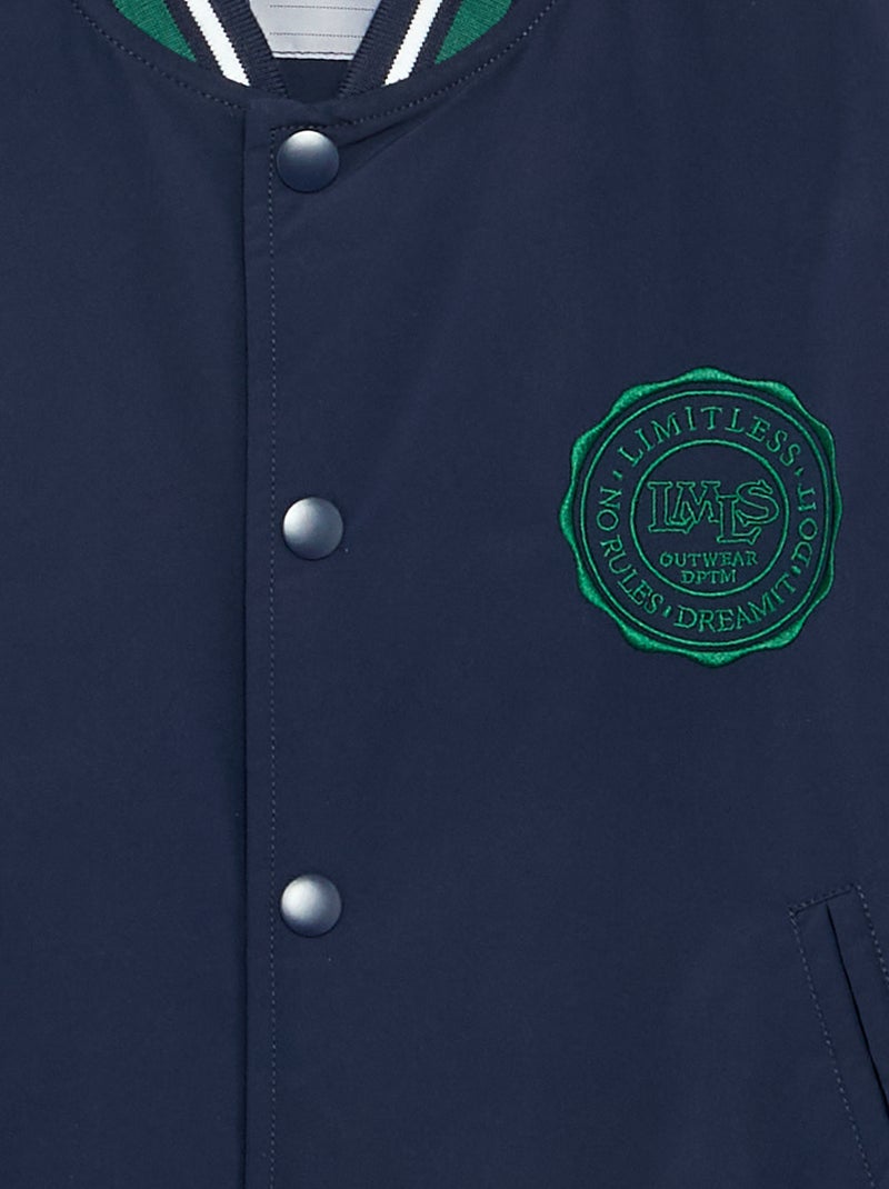 Blouson façon campus américain Bleu - Kiabi
