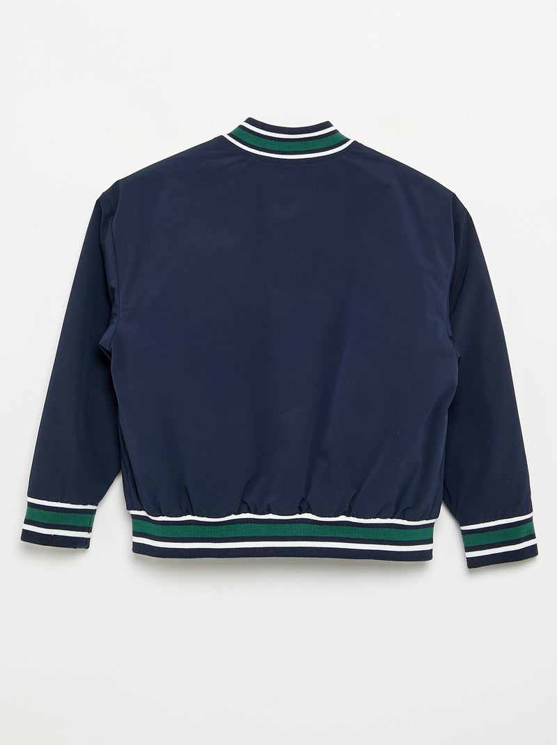 Blouson façon campus américain Bleu - Kiabi