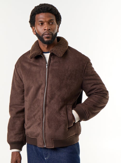 Blouson façon peau lainée - Kiabi Blouson façon peau lainée - Kiabi
