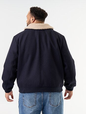 Blouson faux lainage avec col effet moutonné