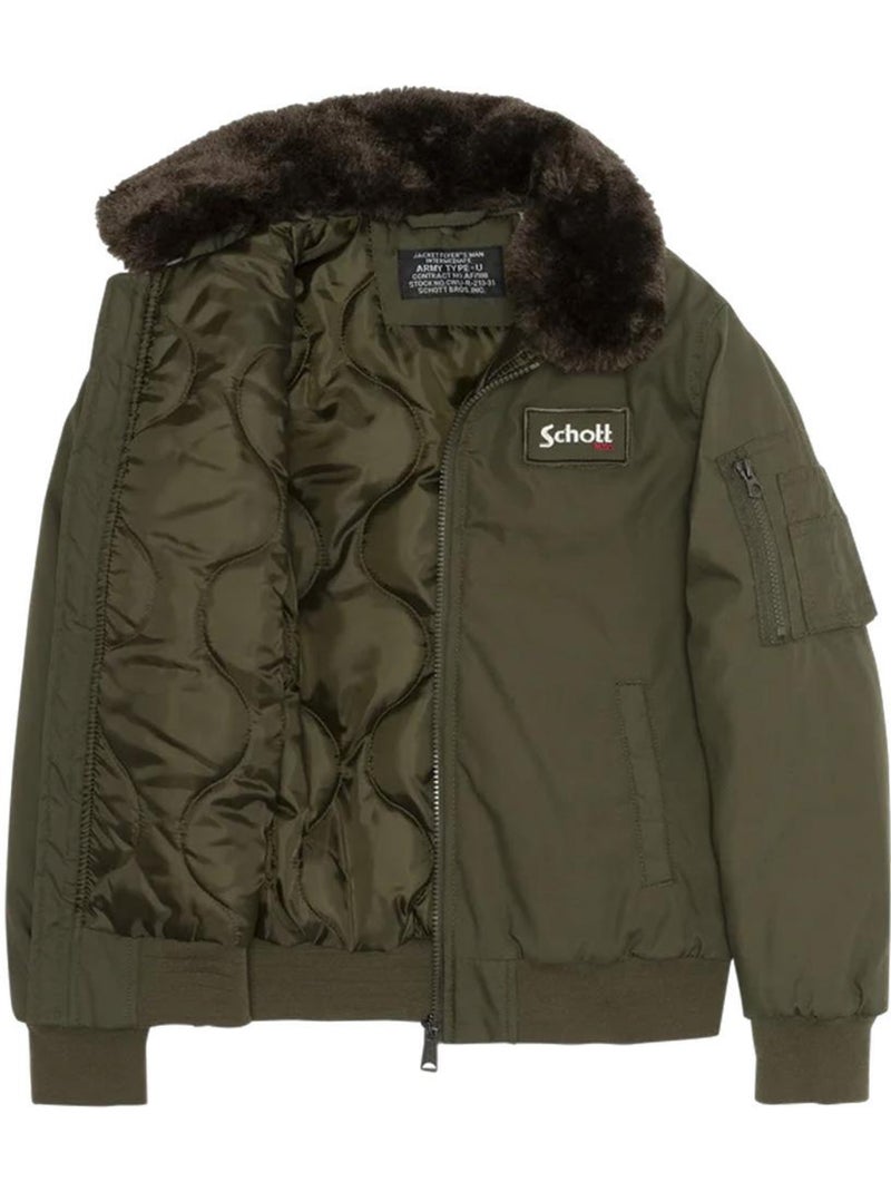 Blouson Homme Schott Vert kaki clair - Kiabi