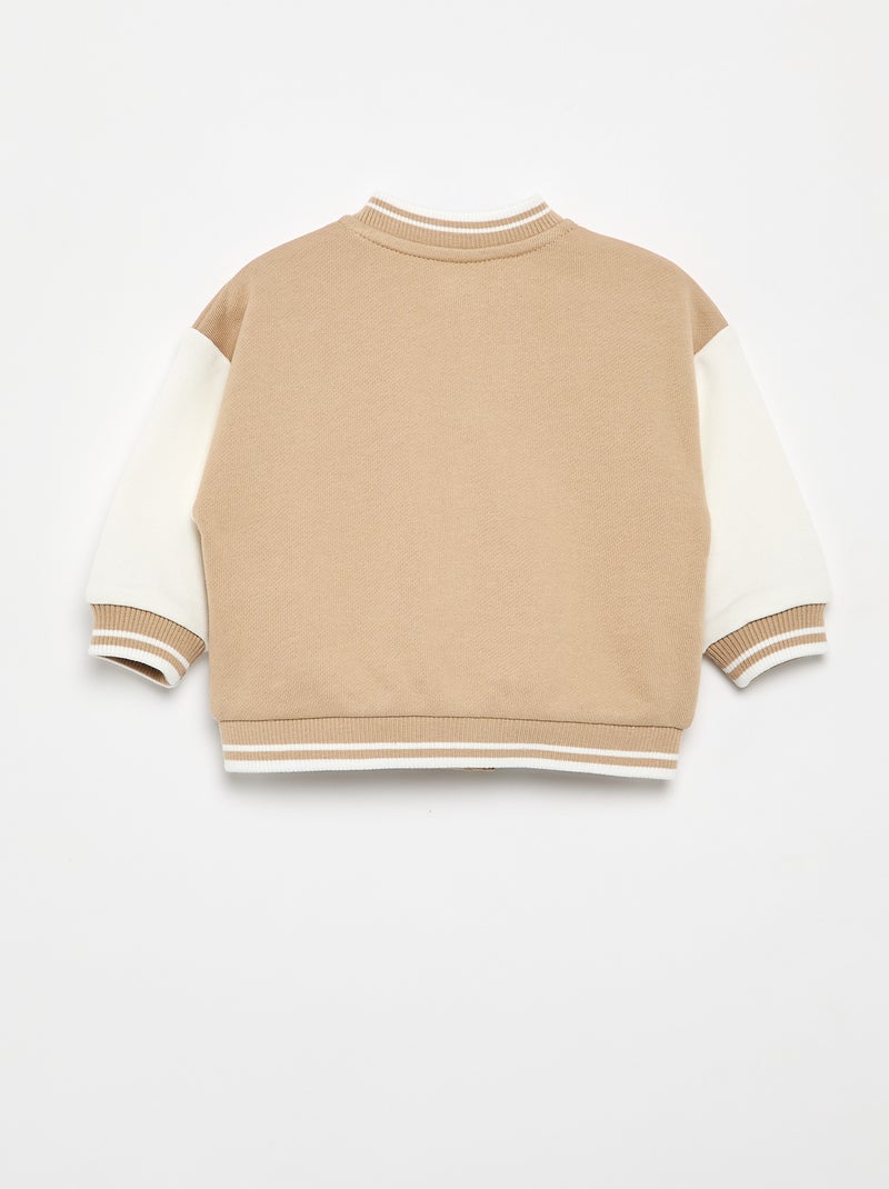 Blouson in Amerikaanse campusstijl Biege - Kiabi