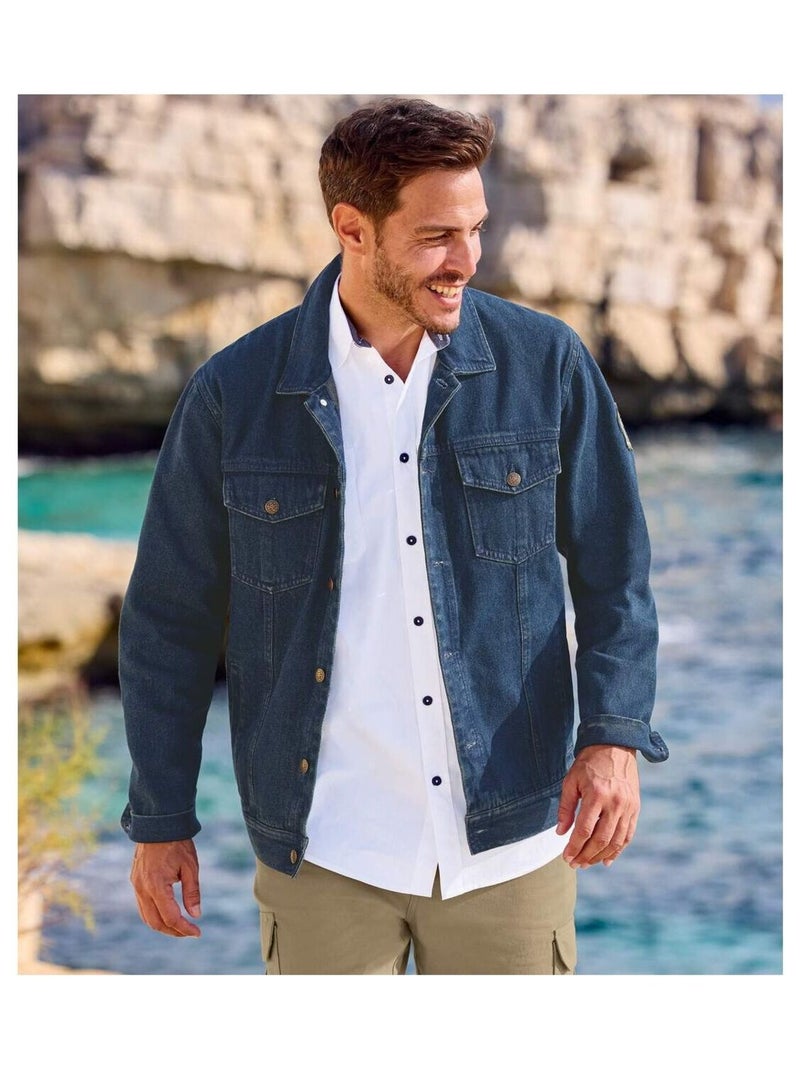 Blouson Jean Wild Explorer   - ATLAS FOR MEN Gris - Kiabi
