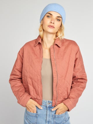 Blouson matelassage fantaisie en denim