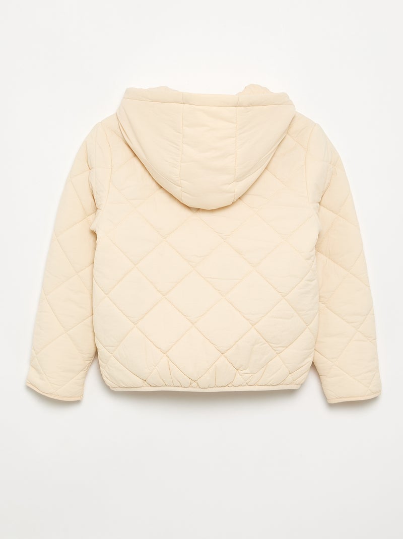 Blouson matelassé à capuche Beige - Kiabi