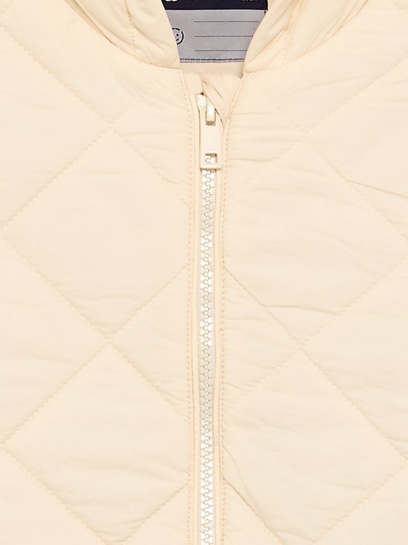 Blouson matelassé à capuche Beige - Kiabi