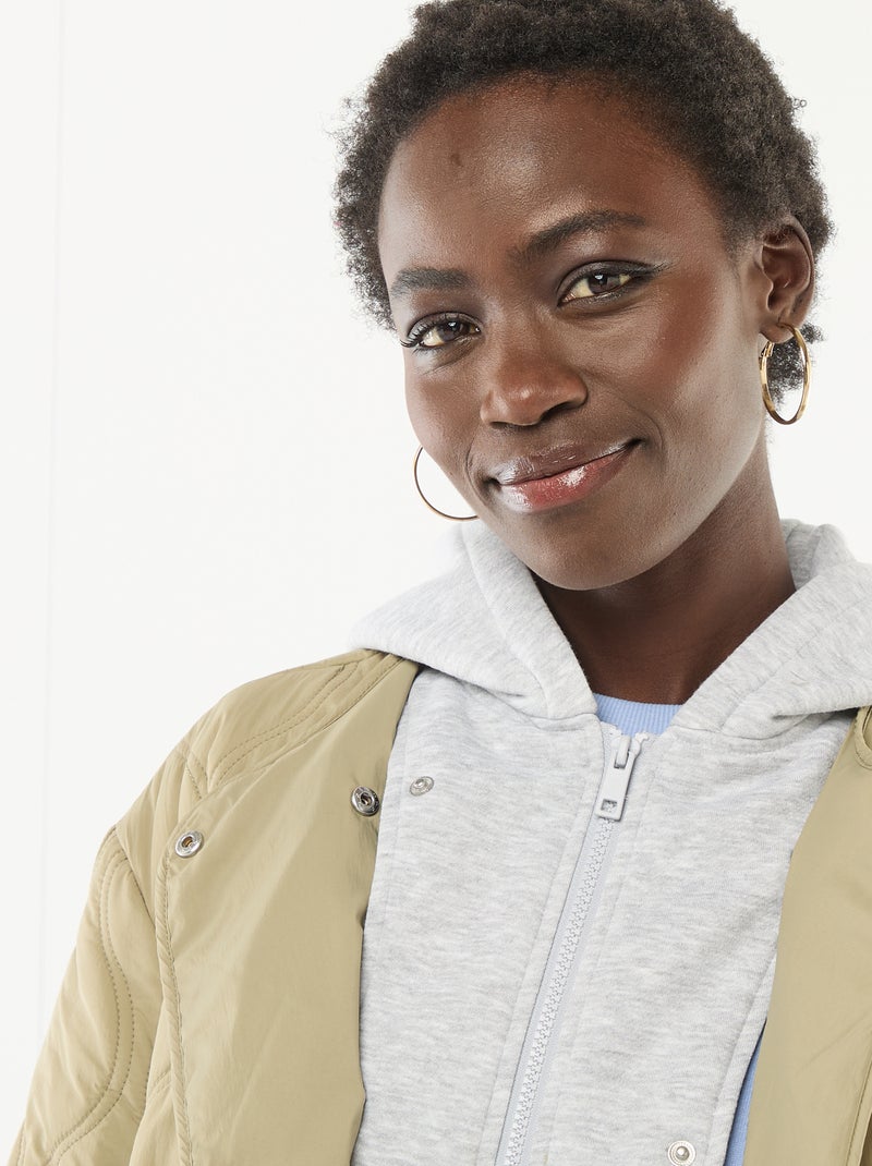 Blouson matelassé avec plastron amovible Kaki - Kiabi