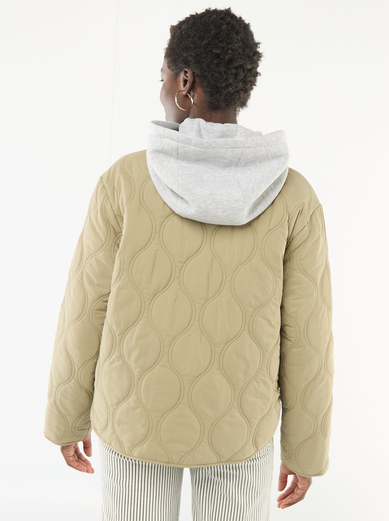 Blouson matelassé avec plastron amovible Kaki - Kiabi