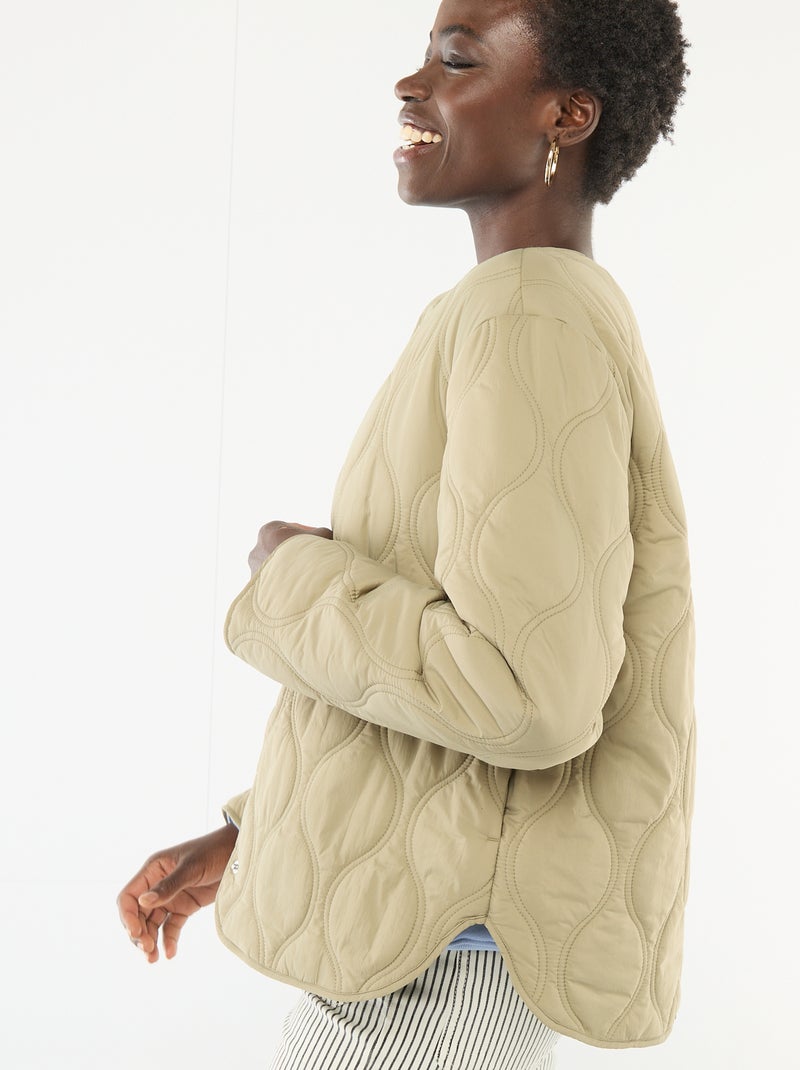 Blouson matelassé avec plastron amovible Kaki - Kiabi