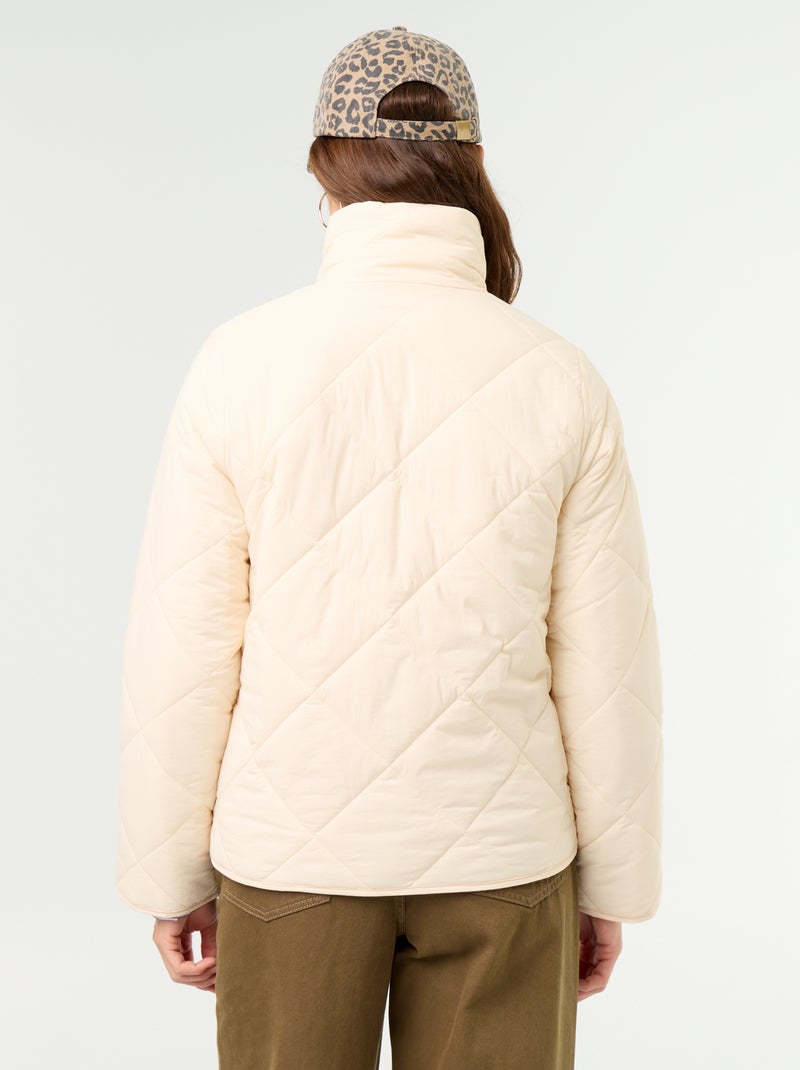 Blouson matelassé et déperlant Beige - Kiabi