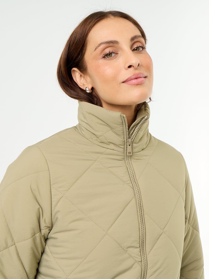 Blouson matelassé et déperlant Vert - Kiabi