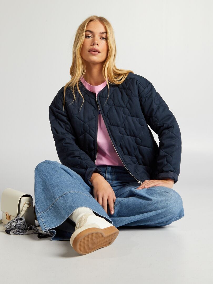 Veste Doudoune Matelassée Burton Bleu Marine - Mi-Saison, Taille XL 42/44 - Occasion Très Bon État