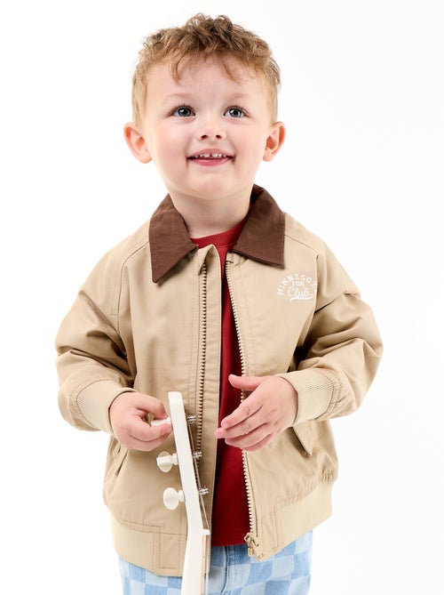 Blouson met rits en contrasterende kraag - Kiabi