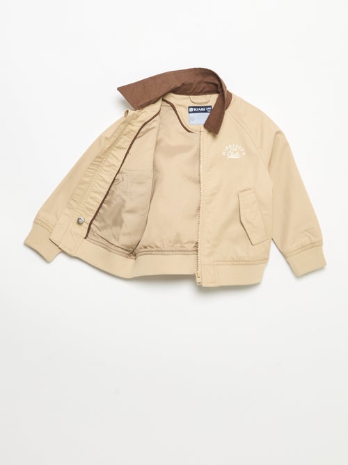 Blouson met rits en contrasterende kraag - Kiabi