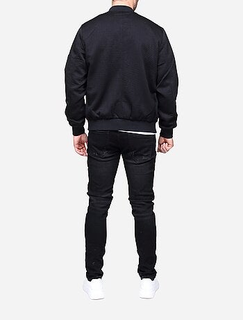 Blouson piqué uni - frilivin