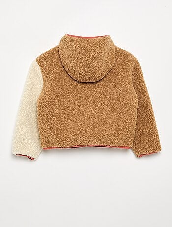 Blouson réversible avec un côté effet moutonné