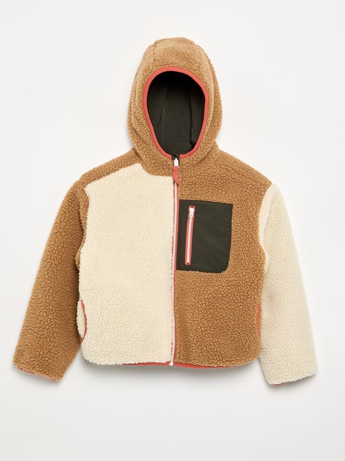 Blouson réversible avec un côté effet moutonné - Kiabi