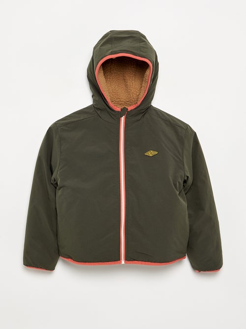 Blouson réversible avec un côté effet moutonné - Kiabi
