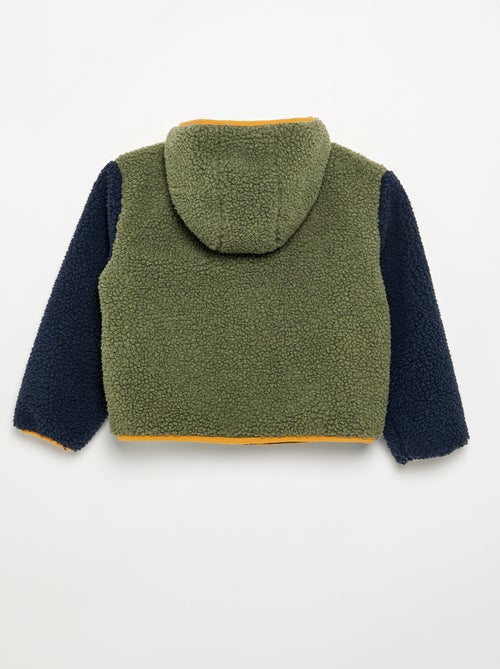 Blouson réversible avec un côté effet moutonné - Kiabi