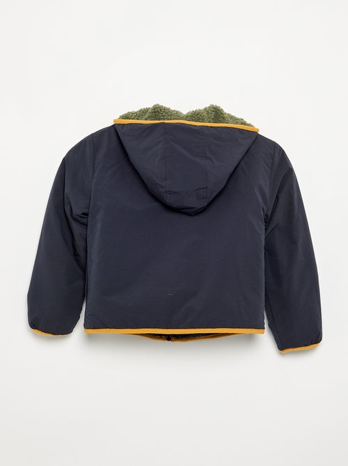 Blouson réversible avec un côté effet moutonné - Kiabi