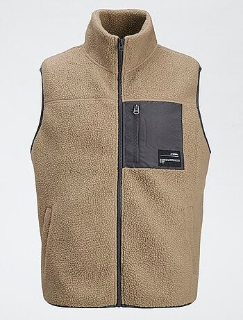 Blouson sans manches 'JJrebel' moutonné constrasté