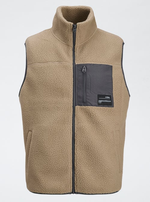 Blouson sans manches  'JJrebel' moutonné constrasté - Kiabi
