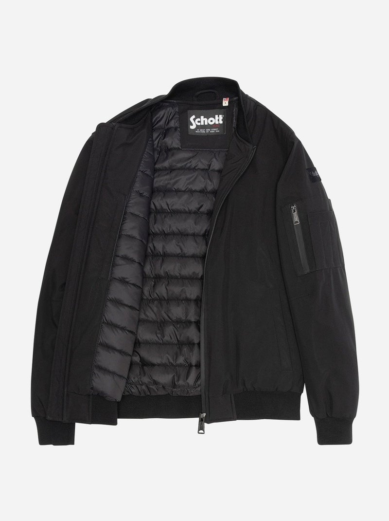 Blouson Schott style bomber Noir - Kiabi