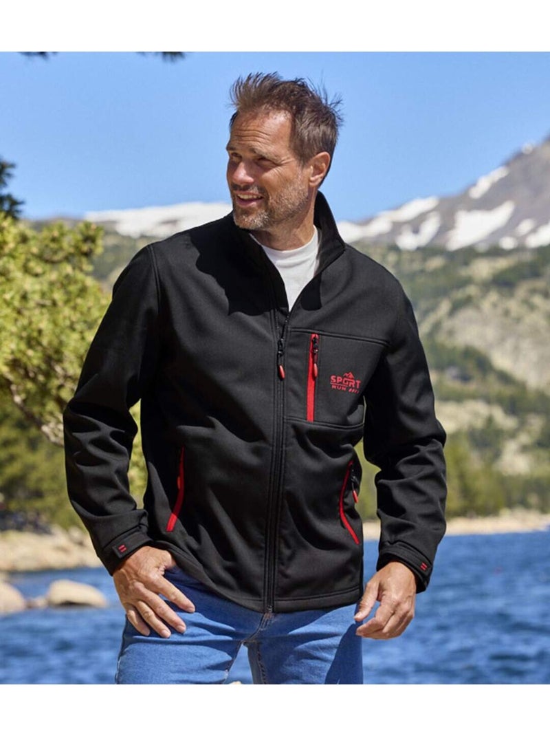 Blouson softshell doublé polaire - atlas for men Noir - Kiabi