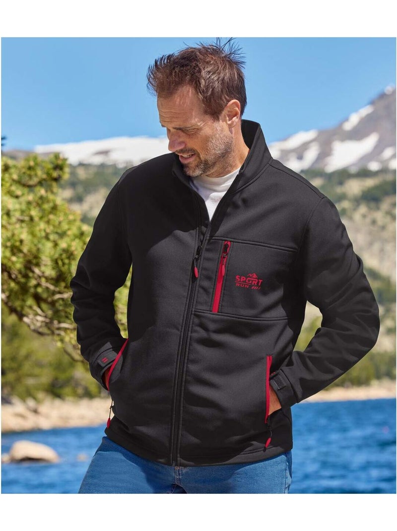 Blouson softshell doublé polaire - atlas for men Noir - Kiabi