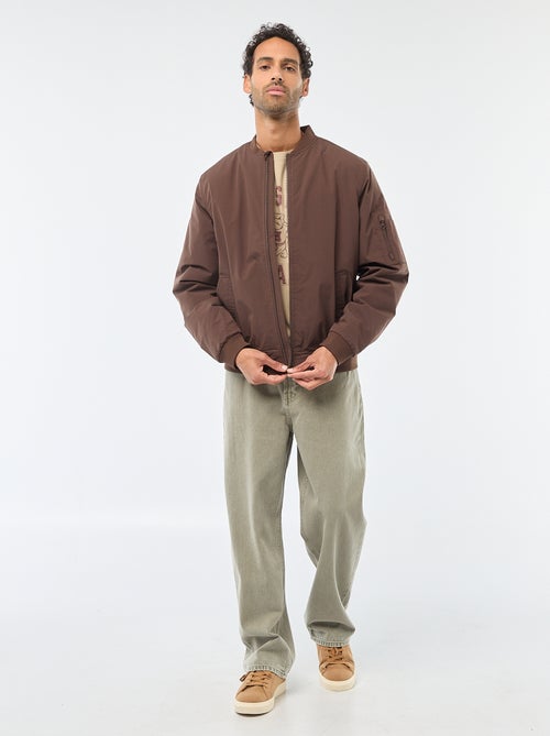 Blouson style aviateur avec poche zippée sur la manche - Kiabi
